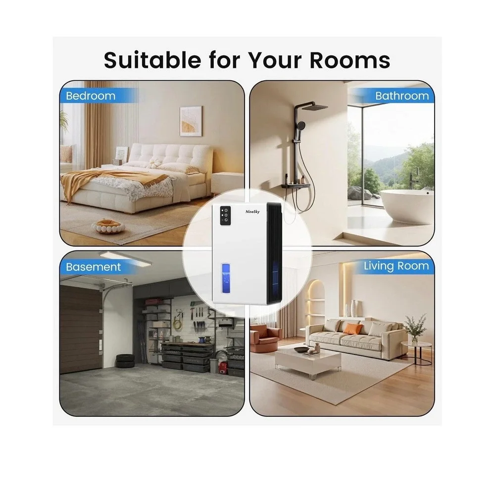 Dehumidifiers for Home, 1000 Sq.Ft Dehumidifier with 95oz Water Tank